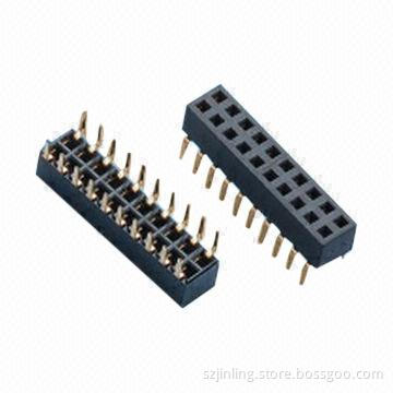 2.00 Female Headers, Dual Row Bottom Entry